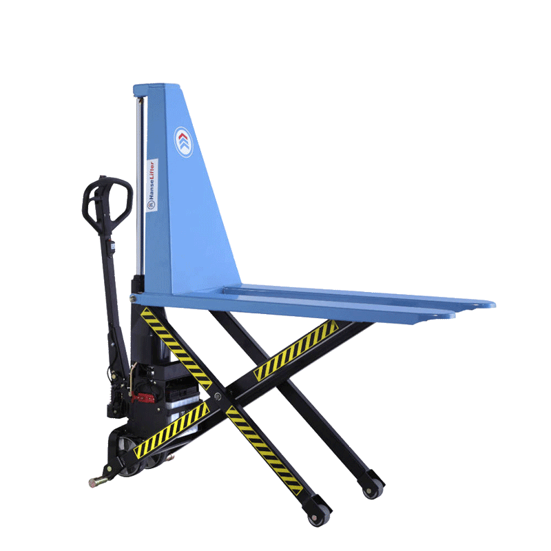 E-JF scissor lift pallet truck - with powerful lift motor - HanseLifter